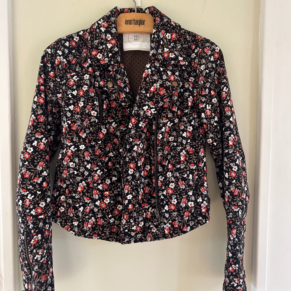 Hei Hei for Anthropologie Tinsley Floral Moto Jacket